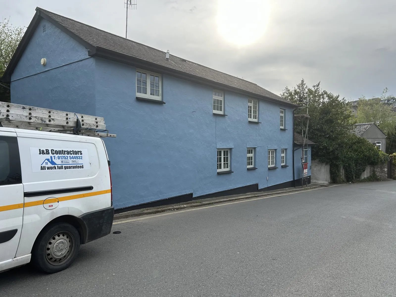 Exterior painting of a detached house in Redruth