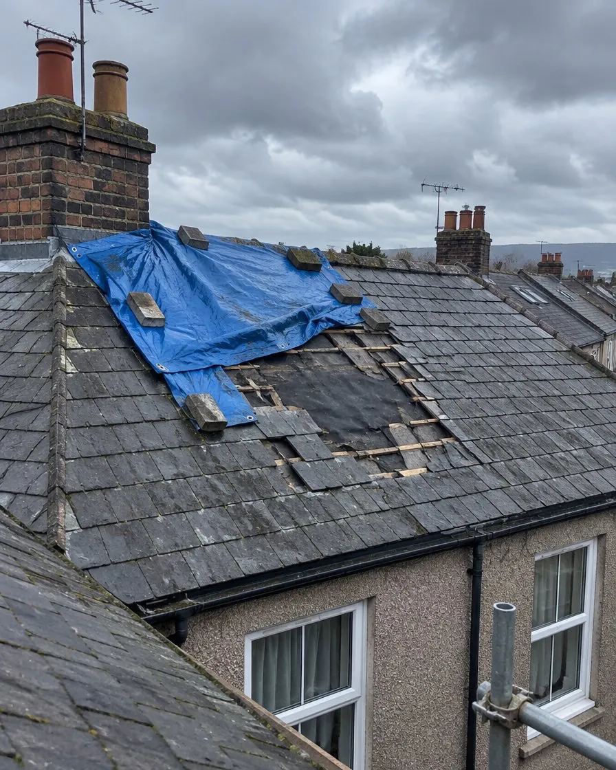 Storm damage and insurance work in Redruth